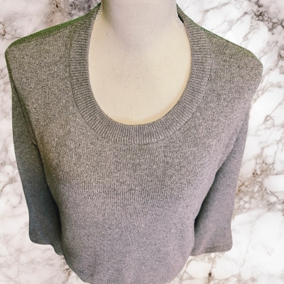 Madewell ‘Tie-Cuff Pullover Sweater’ in “Heather Medium Grey” Size XS - Picture 11 of 16